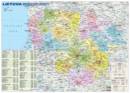 Administrative and physiographic map of Lithuania A3 format