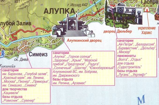 План города ялта