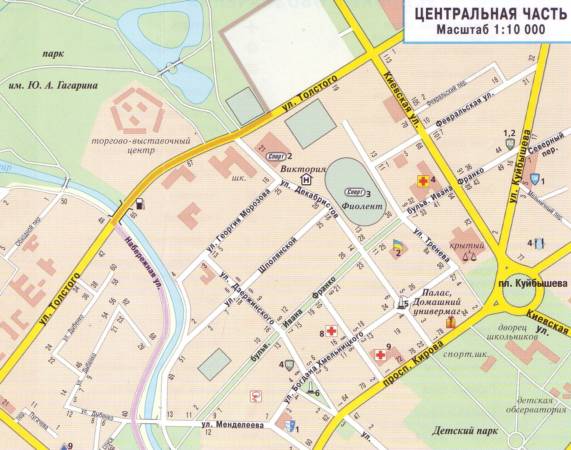 Карта южной галереи в симферополе