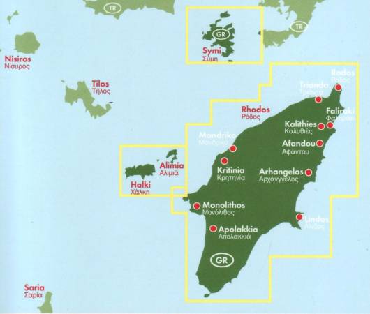 Maps - Road maps, atlases - Rhodes