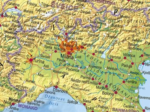 Maps Wall Maps Eiropas Fiziogeografiska Karte
