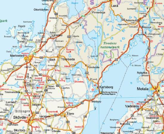 Maps - Road maps, atlases - Southern Sweden
