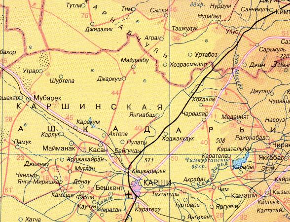 Узбекистан город денау карта