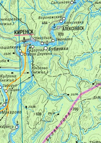 Китой река карта