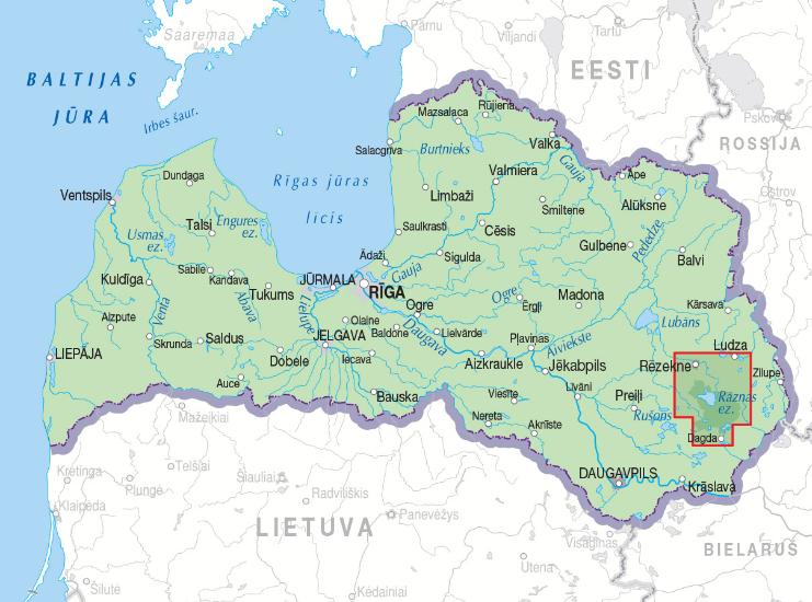 Административная карта латвии на русском языке