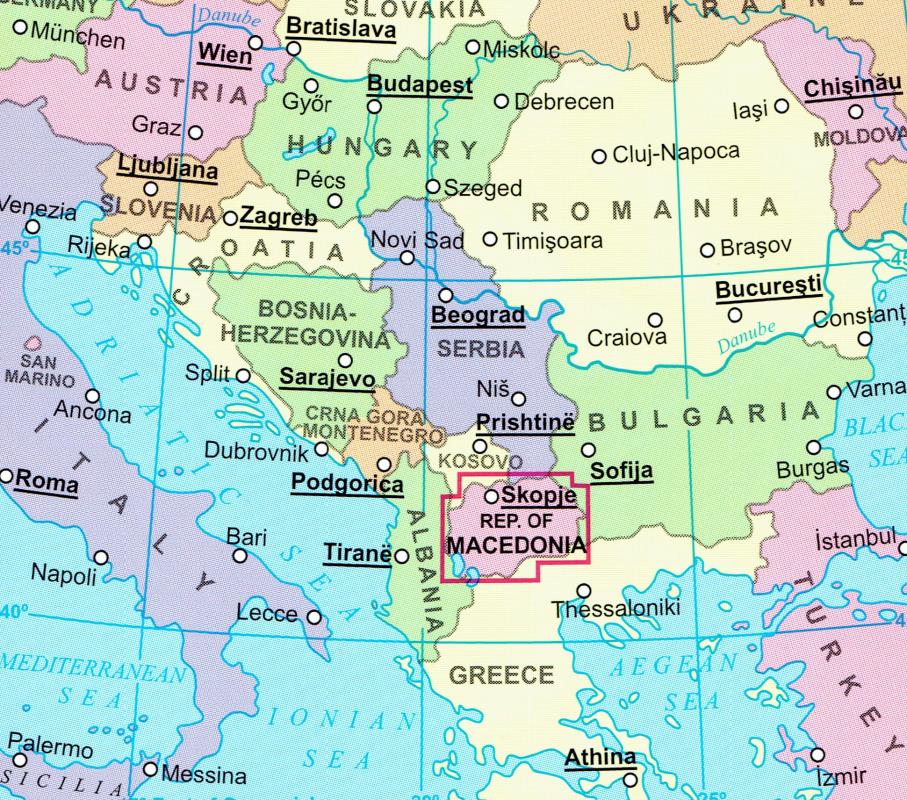 Maps Road maps, atlases Republic of Macedonia