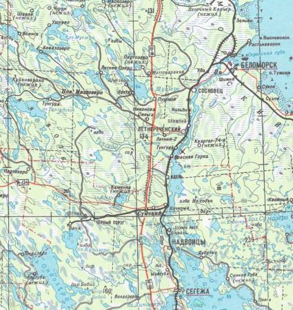Беломорск кемь карта