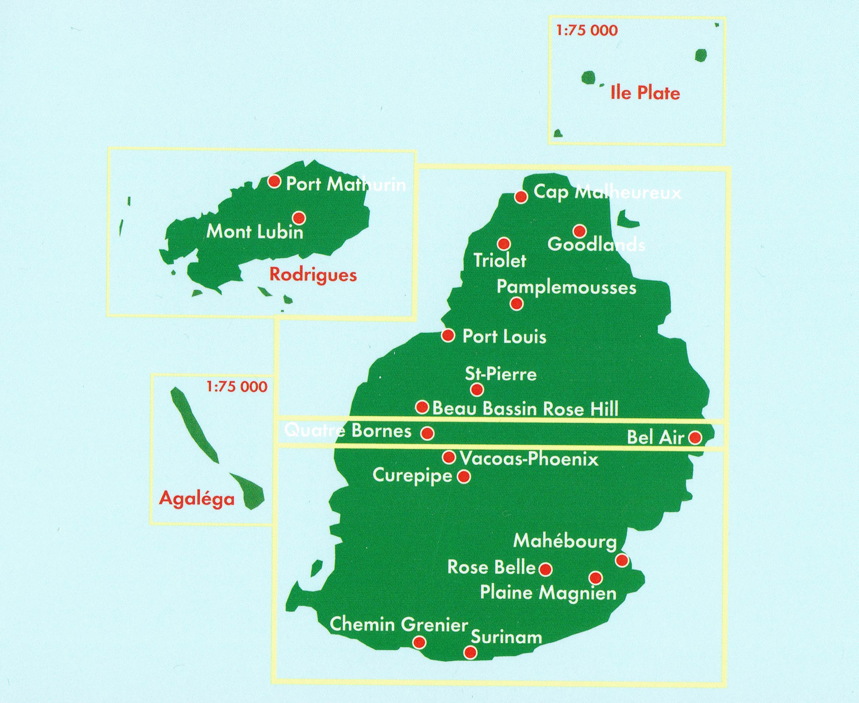 St Pierre Mauritius Map Maps - Road Maps, Atlases - Mauritius