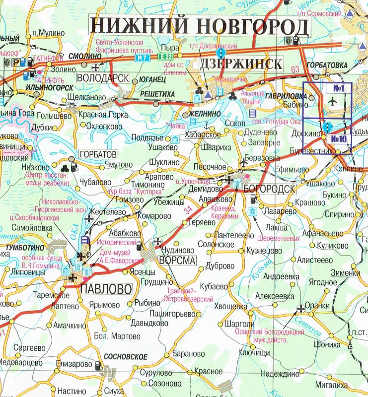 Карта володарска нижегородской области с улицами и домами подробно