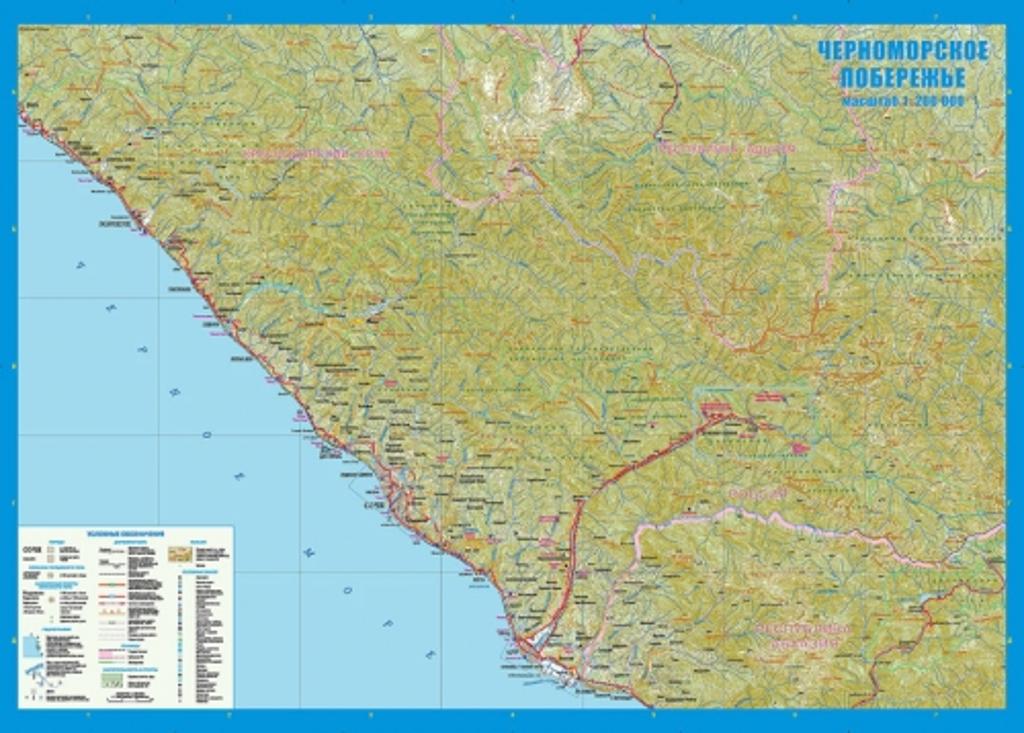 Побережье черного моря карта адлер