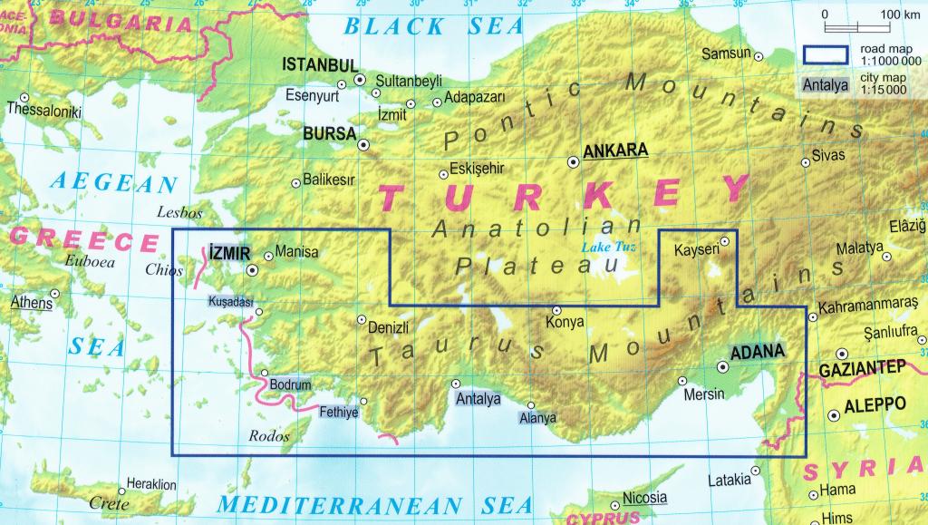 Maps Road maps, atlases Turkish Riviera
