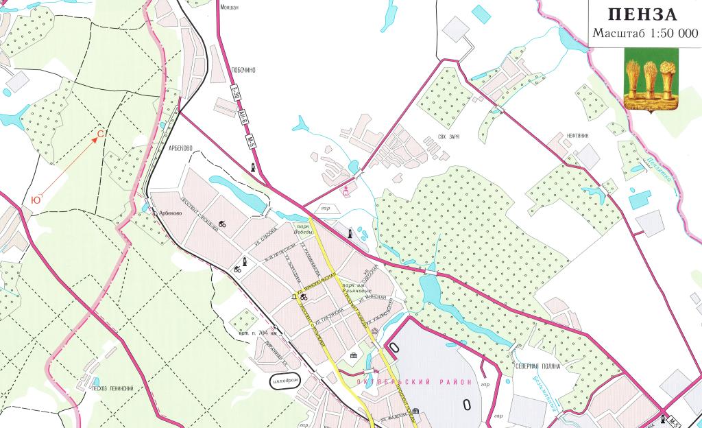 Карта села белая глина