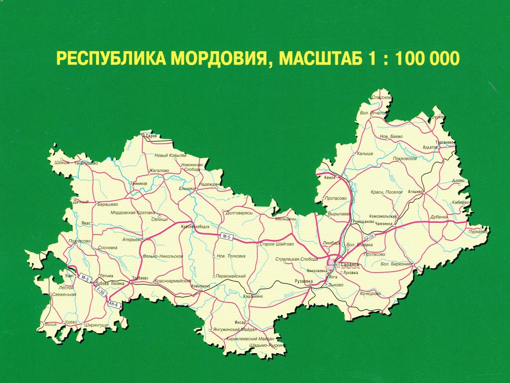 Спутниковая карта мордовия