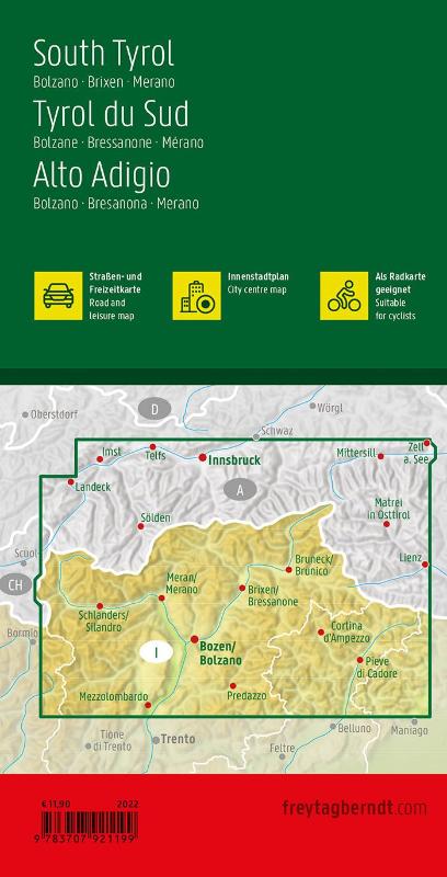 Maps - Road maps, atlases - South Tyrol. Bolzano, Brixen, Merano