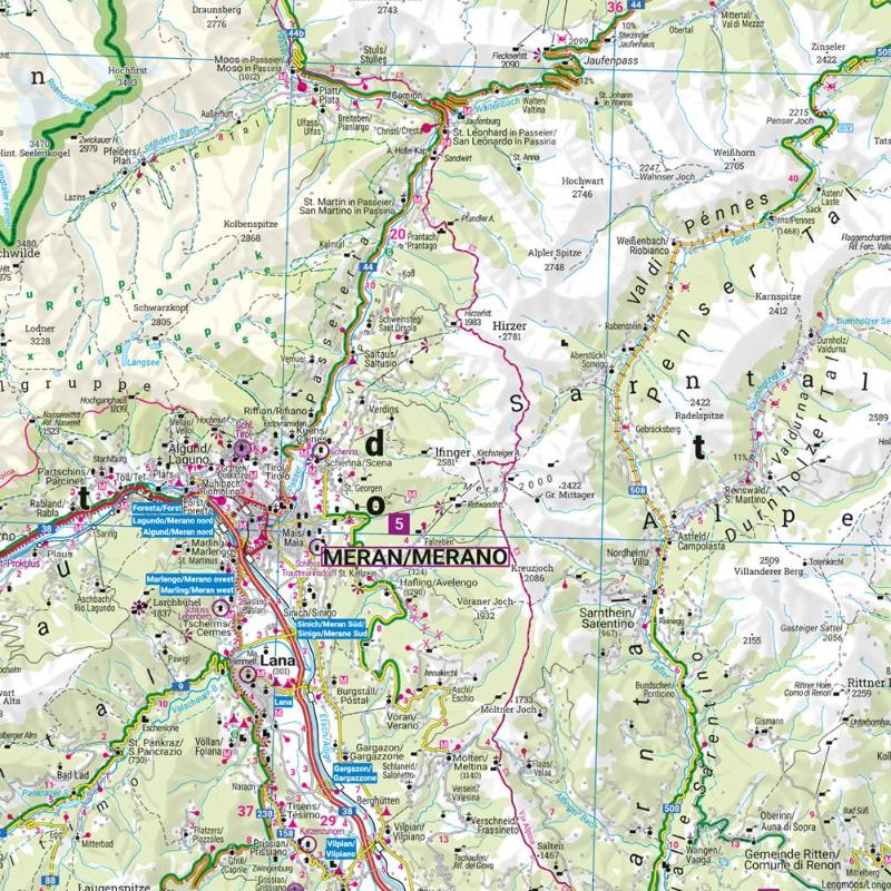 Maps - Road maps, atlases - South Tyrol. Bolzano, Brixen, Merano