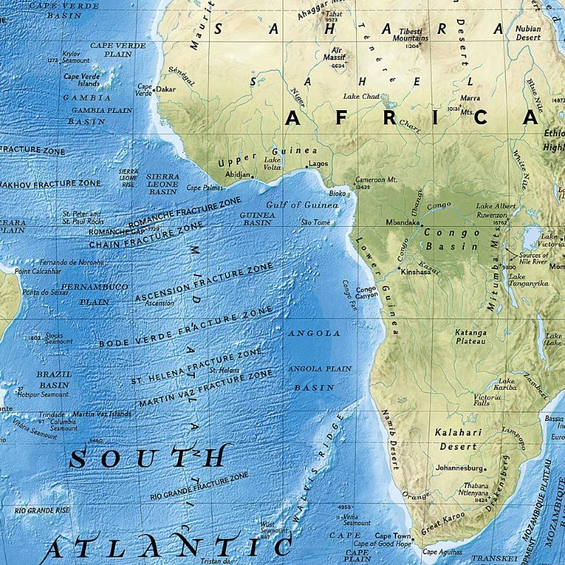 Nubian Desert Physical Map Extraimg32003