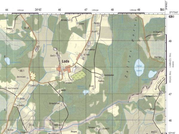 Maps Topographical Maps Latvijas Satelitkarte 1 50 000