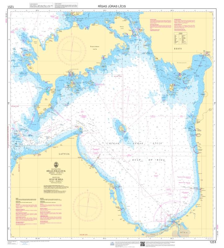 Морская навигационная карта балтийского моря