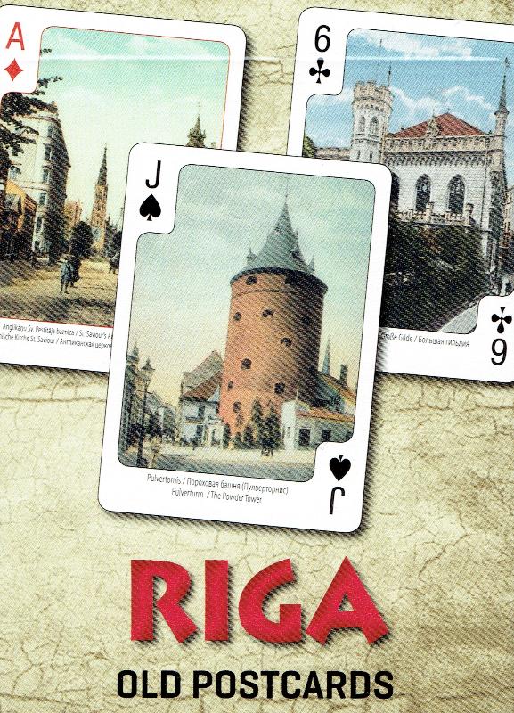 Rīga vecās pastkartes. Spēļu kārtis - suvenīrs